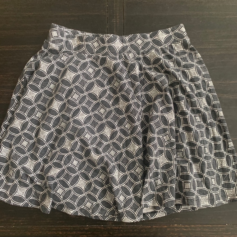 Grey/ White Skater Skirt
